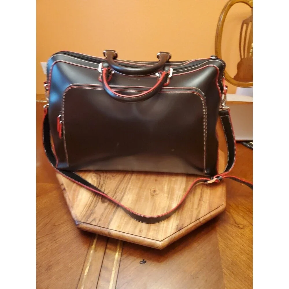 LODIS Audrey Brera Briefcase (Black w/ Red Detailing) - WMS